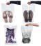 12 pieces of Woman Shoes Zipper Heavy duty Clear Plastic Poly Bags Resealable Storage Shoes, Boot, Clothing, Linens, Books, Toys and others, a pleated expandable bottom.