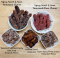 SET OF 4 PACKS LUNGCHA Seedless Real Dried Tamarind from Thailand Variety Mixed Favors of Candy & Snacks Spicy, Sweet, Sour, and Plum Savory Taste.