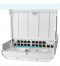 CRS318-1Fi-15Fr-2S-OUT : Outdoor 18 port switch, 800 MHz. 256 MB RAM, 15x PoE-in ports, 1x PoE-out port, 2x SFP ports