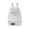 PWR-LINE AP (EU plug) : 802.11b/g/n WiFi AP with a single Ethernet port and capability to connect to other PWR-LINE devices through the electrical lines in your premises (Type C plug, European)