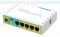 RB750UPr2 : 5xEthernet with PoE output for four ports, USB, 650MHz CPU, 64MB RAM, RouterOS L4