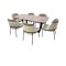 Space|Craft design furniture & living โต๊ะรับประทานอาหาร รุ่น ท็อปหน้าหินอ่อน (น้ำตาลอ่อน)