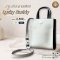 กระเป๋ามีตังค์สะพาย รุ่น Luckybuddy สีเทา-น้ำเงิน