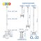 ขาแขวนทีวี ขนาด 27-43 นิ้ว BDEE รุ่น CL-22 เสายาว 57-152 ซ.ม. (แบบติดเพดาน 2 จอ หน้า-หลัง, ปรับก้มเงยได้, หมุนซ้ายขวาได้ 30 องศา)