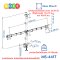 ขาตั้งจอมอนิเตอร์ 4 จอ (ล่าง3 บน1) BDEE รุ่น MS-441T แบบยึดขอบโต๊ะ (13-27 นิ้ว)