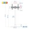 ขาตั้งทีวี BDEE รุ่น SE-02 (ฐานกลม) รองรับทีวี 42-65 นิ้ว VESA 60X40 ซ.ม.