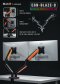 ขาตั้งจอมอนิเตอร์ 2 จอ (แขนระบบ Mechanical Spring) ERGONOZ รุ่น BLAZE TWIN (แบบยึดขอบโต๊ะพร้อมไฟ RGB)