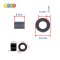 บูชรองขาแขวนทีวี D6x8 mm. จำนวน 4 ตัว / ชุด (ใช้กับสกรูขนาด 4-6 mm.)