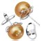 (GIA) 12.25 mm and 12.37 mm South Sea Pearl Diamond Stud Earrings