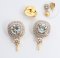 S925,ฺ Double Halo London Blue Topaz Jacket Pearl Earrings