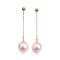 8.2 - 8.3 mm, Akoya Pearl, Dot Chain Dangle Pearl Stud Earrings