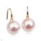 Approx. 8.0 - 8.5 mm, Akoya Pearl, Fish Hooks Spoon Earrings