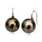 11.6 mm and 11.9 mm, Tahitian Pearl, Fish Hooks Spoon Earrings