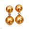 Approx. 10.5 mm and 12.5 mm, Gold South Sea Pearl, Pearl Stud Earrings with Diamond Dot Pearl Jacket