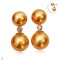 Approx. 10.5 mm and 12.5 mm, Gold South Sea Pearl, Pearl Stud Earrings with Diamond Dot Pearl Jacket