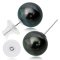 13.4 mm and 13.6 mm, Tahitian Pearl, Stud Earrings