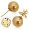 Approx. 13.0 - 13.9 mm, Gold South Sea Pearl, Stud Earrings