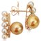 4.00 mm to 8.76 mm South Sea and Akoya Pearl Diamond Earrings