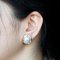 13.39 x 12.98 mm and 13.45 mm South Sea Pearl Diamond Earrings