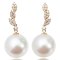 15.20 mm and 15.43 x 15.14 mm South Sea Pearl Dangle Earrings