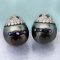 11.40 mm and 11.50 mm, Maki-e Tahitian Pearl, Pair Pearls