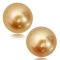 (GIA) 11.57 x 11.46 mm and 11.71 x 11.41 mm Pair Gold South Sea Pearl