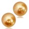 (GIA) 11.64 mm and 11.97 x 11.62 mm Pair Gold South Sea Pearl