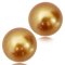 11.93 x 10.76 mm and 12.00 x 11.09 mm Pair Gold South Sea Pearl