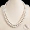Approx. 9.0 - 10.9 mm, Edison Pearl, Double Strand Graduated Pearl Necklace