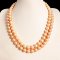 Approx. 8.8 - 10.9 mm, Edison Pearl, Double Strand Graduated Pearl Necklace