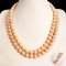 Approx. 8.8 - 10.9 mm, Edison Pearl, Double Strand Graduated Pearl Necklace