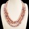 Approx. 8.5 - 11.1 mm, Edison Pearl, Triple Strand Graduated Pearl Necklace