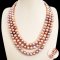 Approx. 8.5 - 11.1 mm, Edison Pearl, Triple Strand Graduated Pearl Necklace