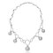 14.0 -17.2 mm White South Sea Pearl Diamond Chandelier Necklace