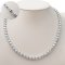 (PSL) 6.0 - 6.5 mm , Aurora Blue Rose , Uniform Pearl Necklace