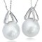 14.77 mm South Sea Pearl Diamond Pendant with Chain