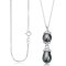 12.14 mm and 12.13 mm Tahitian Pearl Pendant with Chain