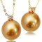 10.77 mm South Sea Pearl Diamond Pendant with Chain