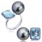 13.17 mm Tahitian Pearl Open Ring