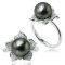 9.60 mm Tahitian Pearl Diamond Ring