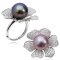 13.0-13.5 mm Edison Pearl Solitaire Pearl Flower Ring