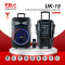 PROPLUS UK-15 ลำโพงล้อลาก 15 นิ้ว พร้อมไมค์ลอย UHF คู่และแบตเตอรี่ในตัว