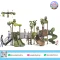 Forest Owl Bridge playground with owl theme and spiral slide by Sealplay