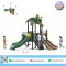 Forest Owl Cottage playground with owl theme, tube slide and double slide by Sealplay