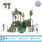 Forest Owl Mini Explorer playground with owl theme, tunnel crawl and double slide by Sealplay
