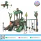 Forest Owl Playhouse playground with owl theme and balance stepping pods by Sealplay