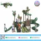 Forest Owl Tower playground with owl theme and spiral slide by Sealplay