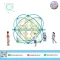 Orbital Rope Climber เครื่องเล่นปีนป่ายเชือกทรงวงโคจร พร้อมโครงปีนป่ายสามมิติและกิจกรรมพัฒนาทักษะกลางแจ้ง