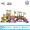 Rainbow Blossom Adventure HPL playground featuring flower roofs, tunnel bridge, spiral slide and climbing activities by Sealplay