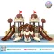 Royal Chocolate Twin เครื่องเล่นสนามเสา 89 มม. พร้อมสไลเดอร์คู่ สะพานเชื่อม ตาข่ายปีนป่าย และกิจกรรมเสริมพัฒนาการสำหรับเด็ก